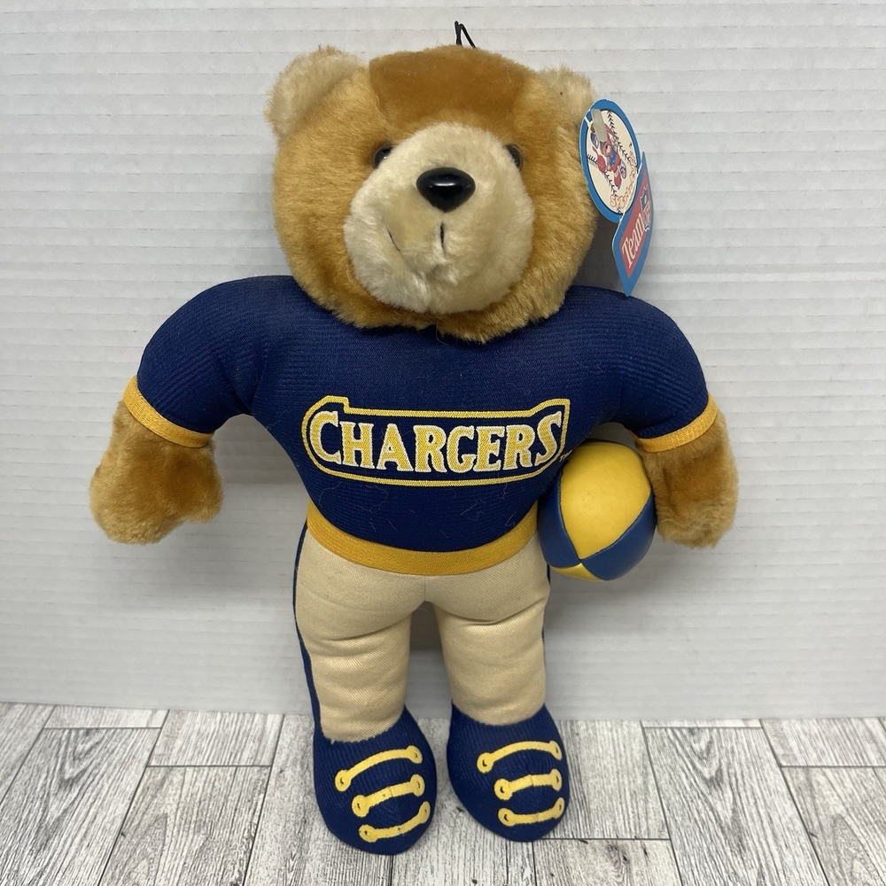 Vintage 1992 San Diego Chargers NFL Plush Teddy Bear - Good Stuff Corp NWT